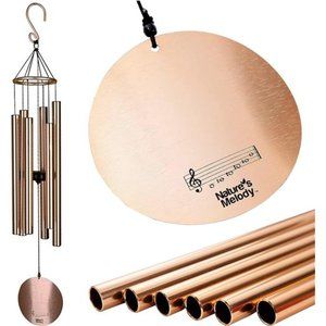 Aureole Tunes Wind Chimes – Outdoor Windchime with 6 Tubes Tuned to B Pentatonic